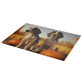 Tree Walker Coonhound Welpe Autumn Pumpkin Schneidebrett (Ecke)
