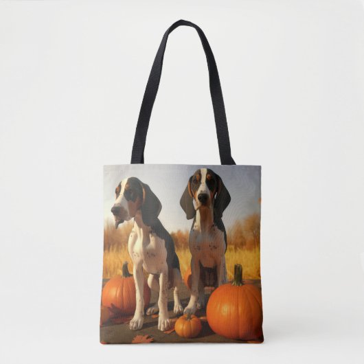Tree Walker Coonhound Welpe Autumn Pumpkin Tasche (Vorderseite)