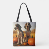 Tree Walker Coonhound Welpe Autumn Pumpkin Tasche (Rückseite)