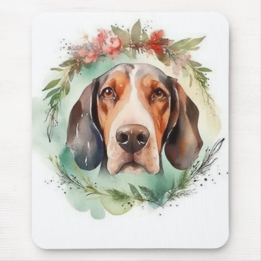 Tree Walker Weihnachtskranz Festliche Jungfrau Mousepad (Vorne)