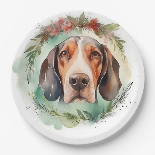 Tree Walker Weihnachtskranz Festliche Jungfrau Pappteller (Vorderseite)