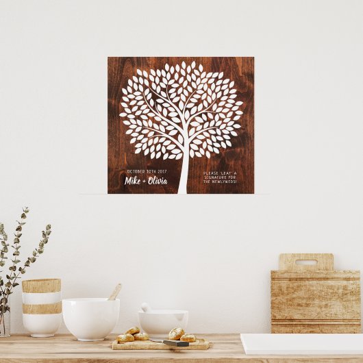 Tree Wedding Guest Book Alternative | 190 Blätter Poster (Küche)