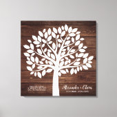 Tree Wedding Guest Book Alternative | 55 Blätter Leinwanddruck (Vorderseite)