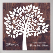 Tree Wedding Guest Book Alternative | 55 Blätter Poster (Vorne)
