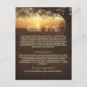 Tree Wedding Information Card mit String Lights Begleitkarte (Vorderseite)