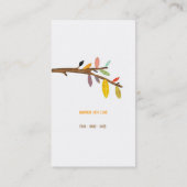 Tree White Business Card Visitenkarte (Rückseite)