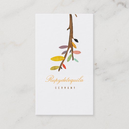 Tree White Business Card Visitenkarte (Vorderseite)