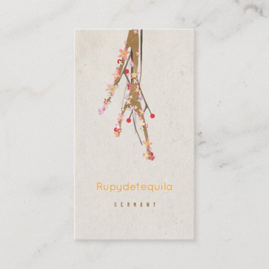 Tree White Business Card Visitenkarte (Vorderseite)