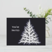 Tree White Christmas Graphic Christmas Einladung (Stehend Vorderseite)