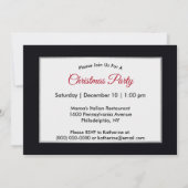 Tree White Christmas Graphic Christmas Einladung (Rückseite)