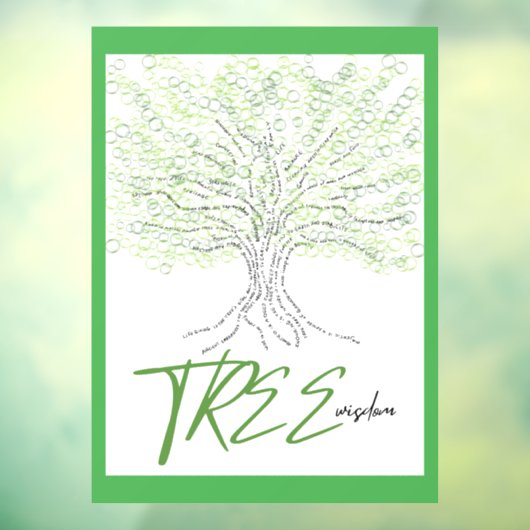 Tree Wisdom Fensteraufkleber (Blatt 3)