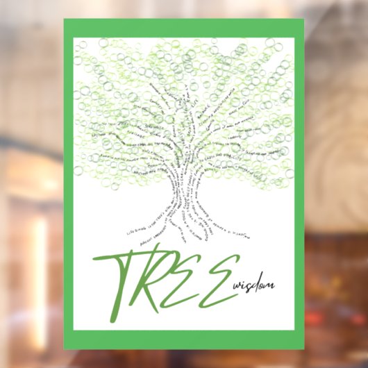 Tree Wisdom Fensteraufkleber (Blatt 2)