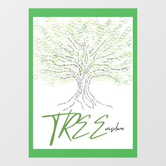 Tree Wisdom Fensteraufkleber (Blatt)