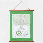 Tree Wisdom Wandteppich Mit Holzrahmen (Vorderseite)