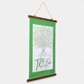 Tree Wisdom Wandteppich Mit Holzrahmen (Gewinkelt)