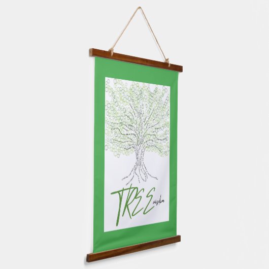 Tree Wisdom Wandteppich Mit Holzrahmen (Gewinkelt)
