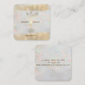 Tree Women Silhouette Brush Stroke Yoga Opal Quadratische Visitenkarte (Vorne/Hinten)