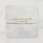 Tree Women Silhouette Brush Stroke Yoga Opal Quadratische Visitenkarte (Rückseite)