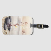 Tree Women Silhouette Zen Stones Gepäckanhänger (Vorderseite (Horizontal))