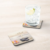 Tree Women Silhouette Zen Stones Getränkeuntersetzer (Rechte Seite)