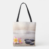Tree Women Silhouette Zen Stones Tasche (Rückseite)