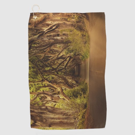 Tree Wood Bark Golfing Pattern Schicksal des Schic Golfhandtuch (Vorderseite)