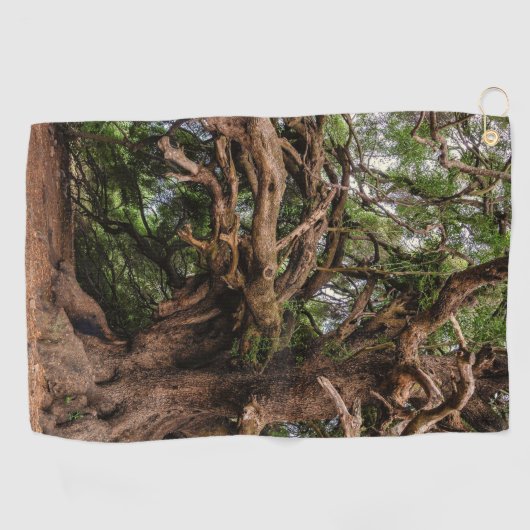 Tree Wood Bark Golfing Pattern Schicksal des Schic Golfhandtuch (Horizontal)
