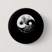 Tree Yin Yang Bonsai China Harmonie Meditation Ges Button (Vorderseite)