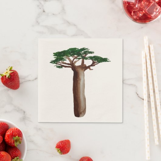 Tree Zeichnend Cocktail Papier Napkins Serviette (Beispiel)