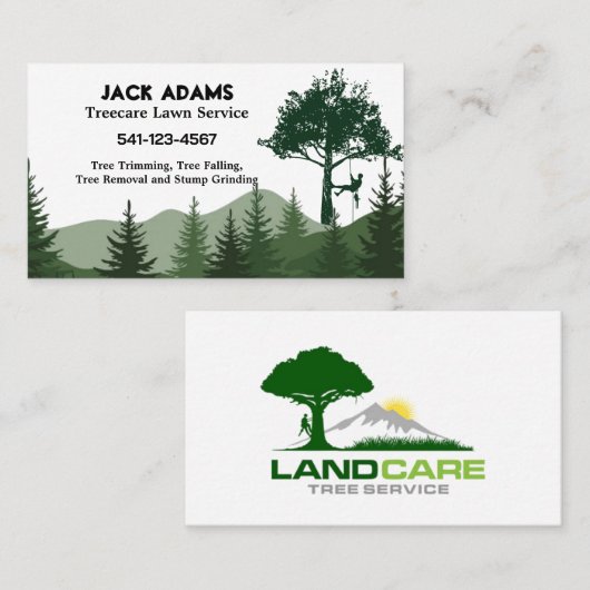 Treecare Lawinenservice Business Cards Visitenkarte (Vorne/Hinten)