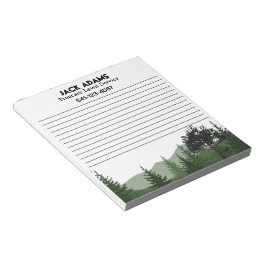 Treecare Lawinenservice Note Pad Notizblock (angewinkelt)