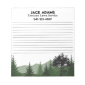 Treecare Lawinenservice Note Pad Notizblock (Vorderseite)
