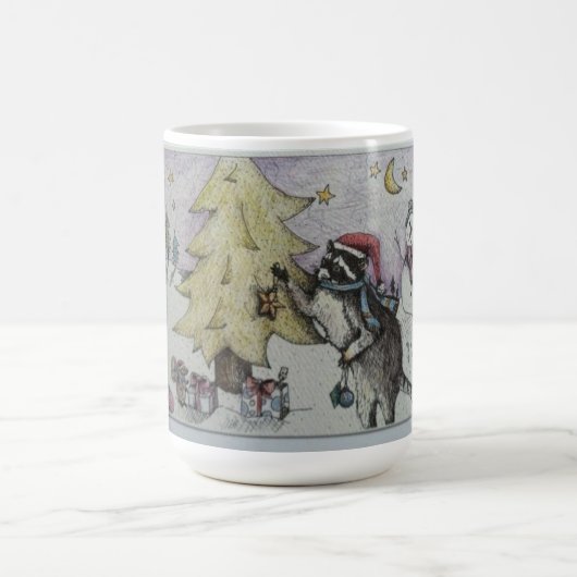 treee, das Waschbären verziert Kaffeetasse (Mittel)