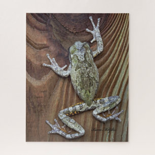 Treefrog auf Zedernzaun Puzzle