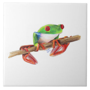 Treefrog Frog süße Tier Illustration Fliese