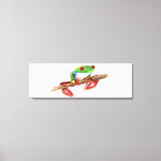 Treefrog Frog süße Tier Illustration Leinwanddruck (Vorderseite)