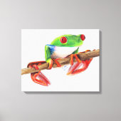 Treefrog Frog süße Tier Illustration Leinwanddruck (Vorderseite)