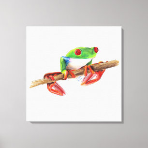 Treefrog Frog süße Tier Illustration Leinwanddruck