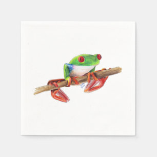 Treefrog Frog süße Tier Illustration Serviette