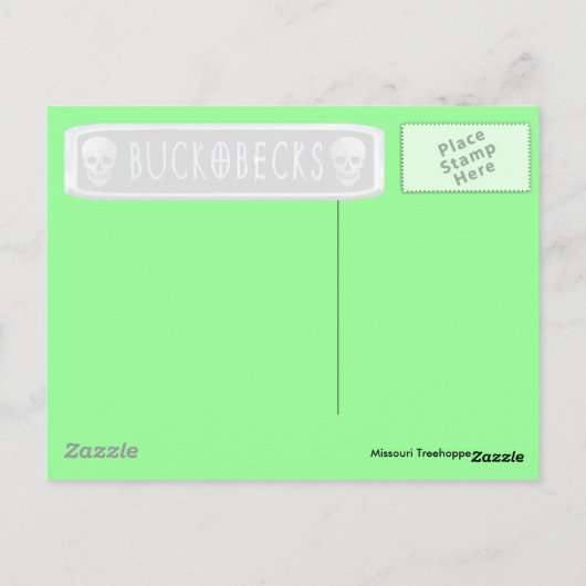 Treehopper Postkarte. Postkarte (Rückseite)