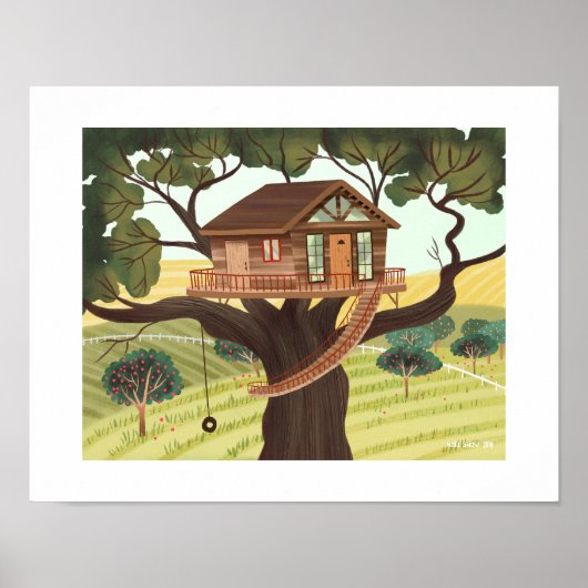 Treehouse Art Print Poster (Vorne)