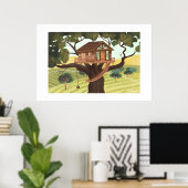Treehouse Extra Large Print Poster (Heimbüro)