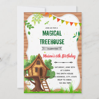 Treehouse Geburtstagseinladung Einladung