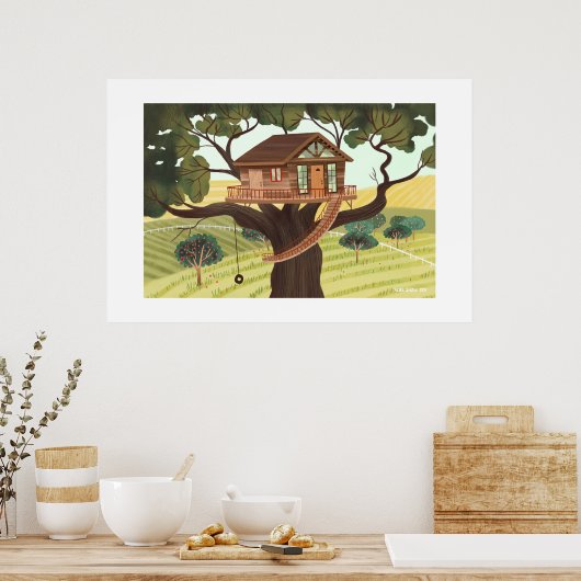 Treehouse Large Print Poster (Küche)
