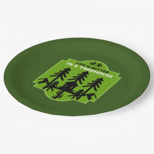 Treehouse Living Pappteller (Schrägansicht)