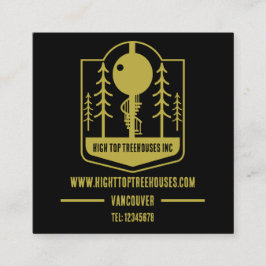 Treehouse Master Builder Quadratische Visitenkarte