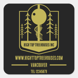 Treehouse Master Builder Quadratischer Aufkleber