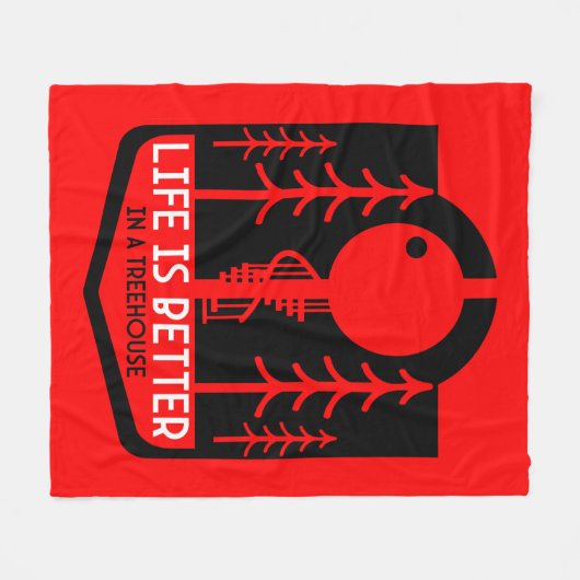 Treehouse Playhouse Zurück zur Schule Fleecedecke (Vorderseite (Horizontal))