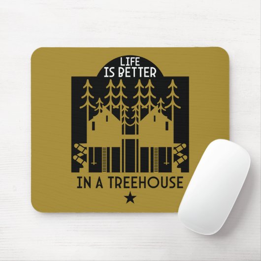 Treehouse Playhouse Zurück zur Schule Mousepad (Mit Mouse)