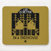 Treehouse Playhouse Zurück zur Schule Mousepad (Vorne)
